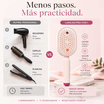 LumiLiss Pro 3 en 1 - Alisa, suaviza y peina sin complicarte.